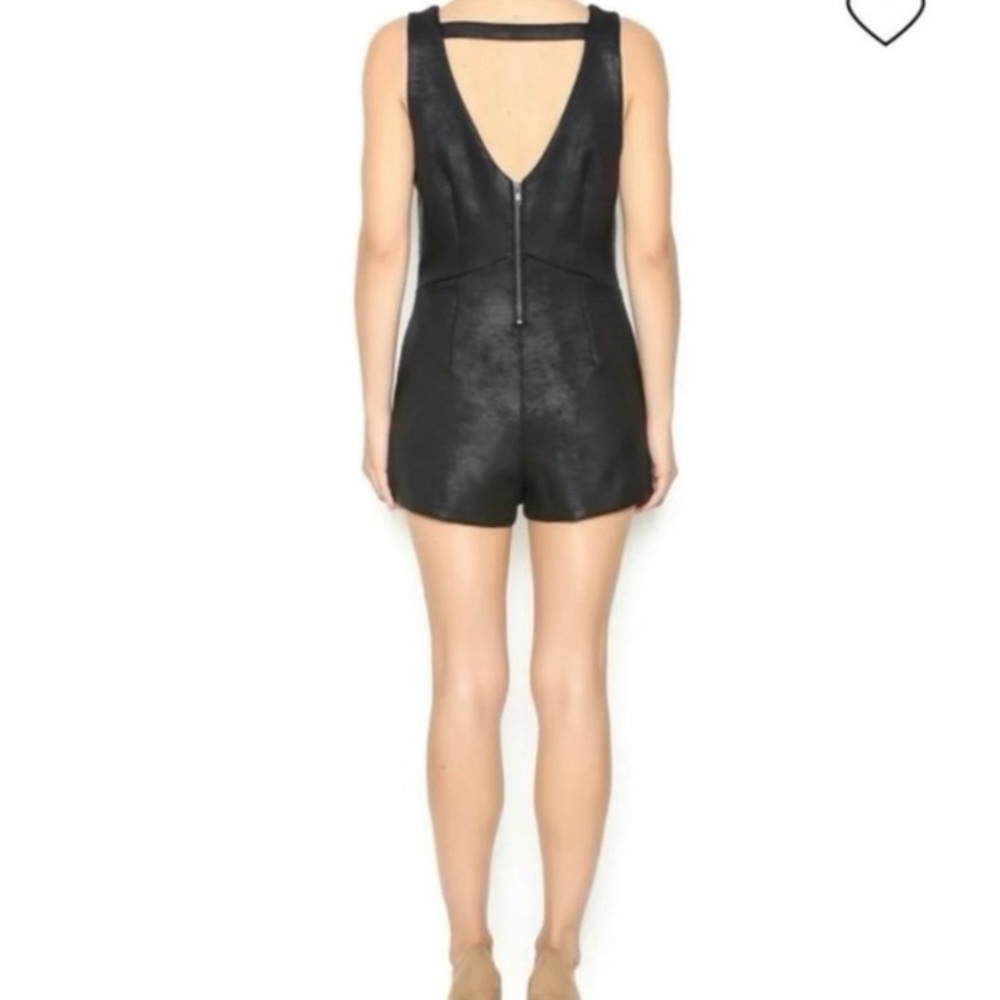 Free People Black Coated Knit Moonlight Romper - Picture 4 of 14